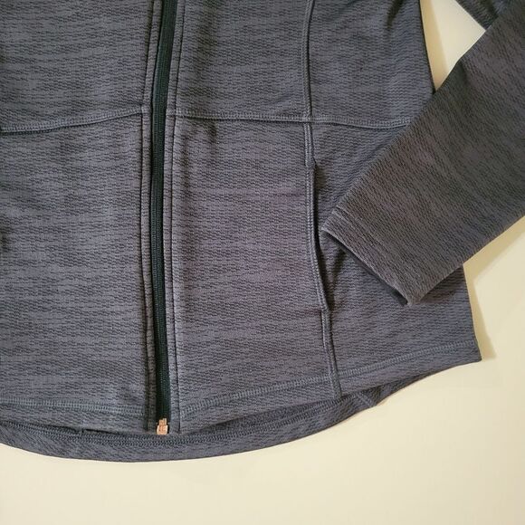 Champion Women's Tech Fleece Gray Asymmetrical Front Zip Long Sleeve Jacket - Picture 10 of 14